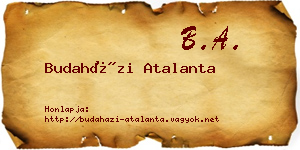 Budaházi Atalanta névjegykártya
